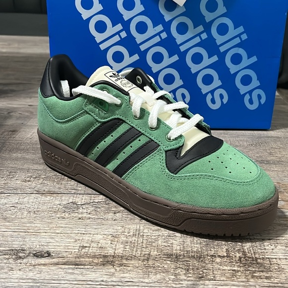 NWT Adidas Originals Rivalry 86 Low Men's Shoes - Green/Brown - ID8409 - Picture 12 of 15